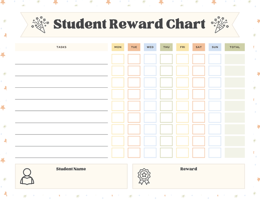 Editable Reward Chart Template
